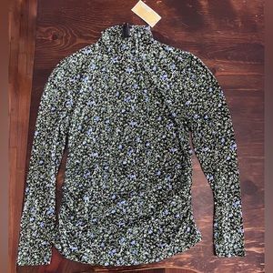 NWT Michael Kors Turtleneck Floral Top